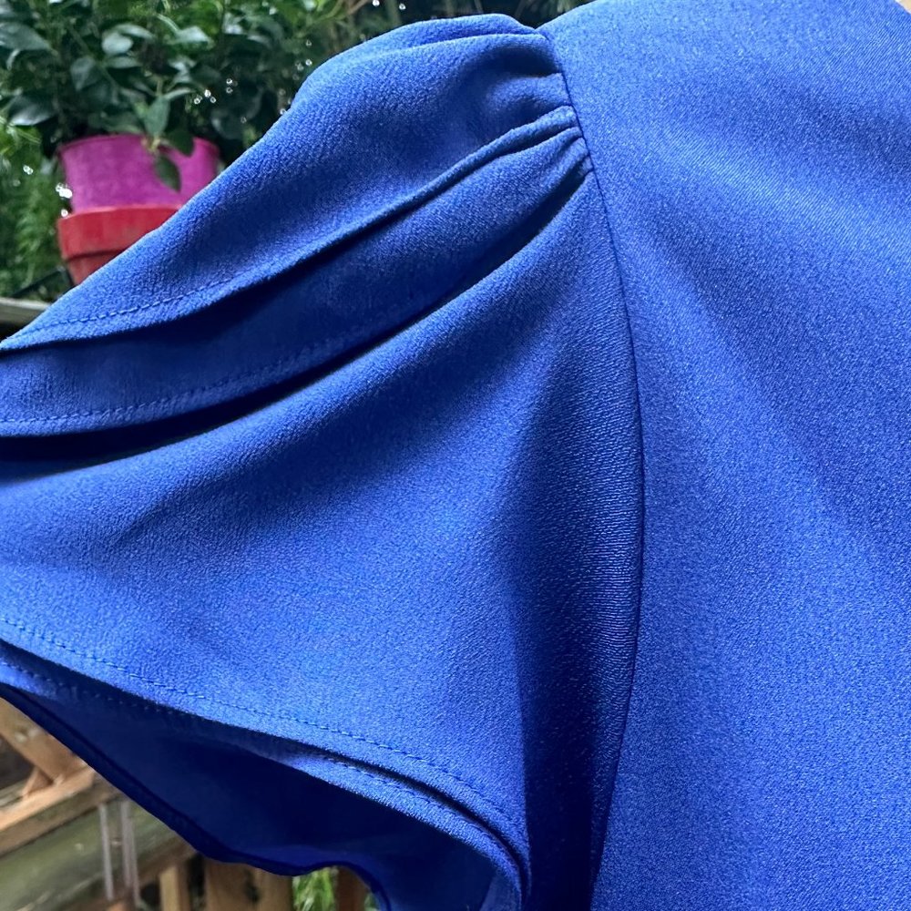 Bright Blue Classic Knee-Length dress
